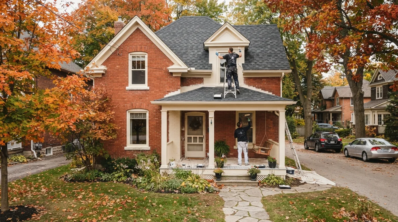 Careful Repaint of a Century Home in East Gwillimbury