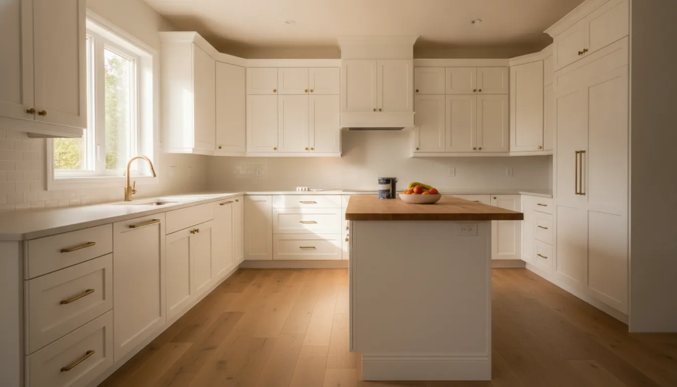 Kitchen cabinet respray to factory finish — Markham
