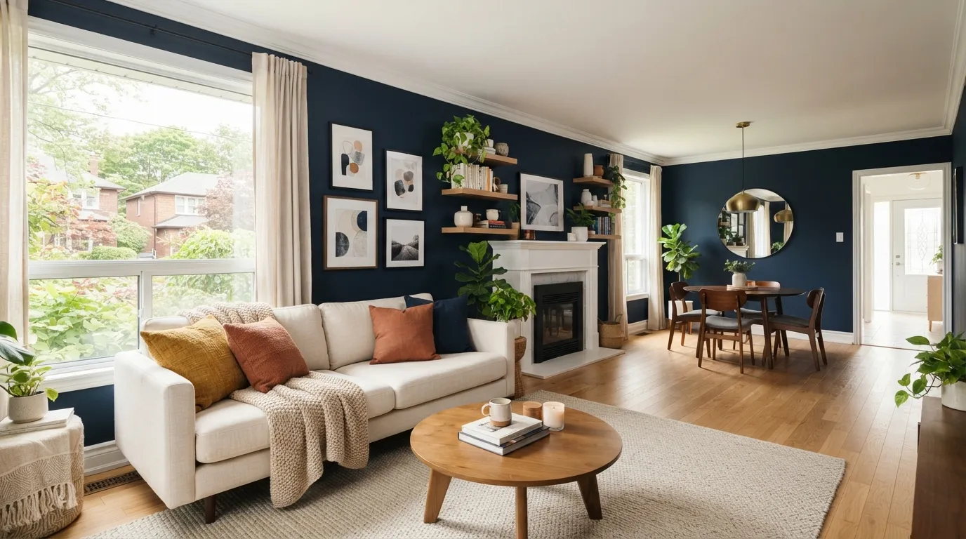 Using Bold and Dark Colours Without Shrinking a Room