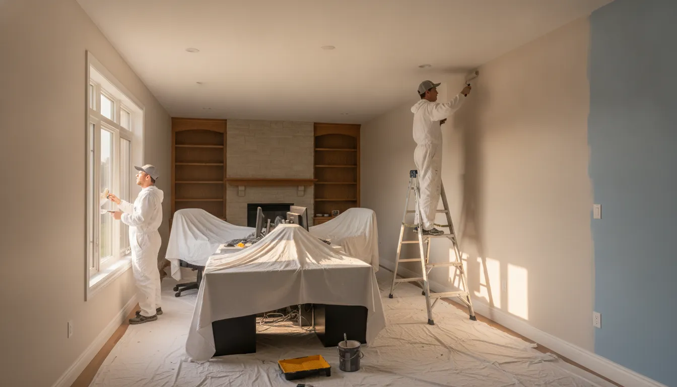 After-hours office repaint in Georgina
