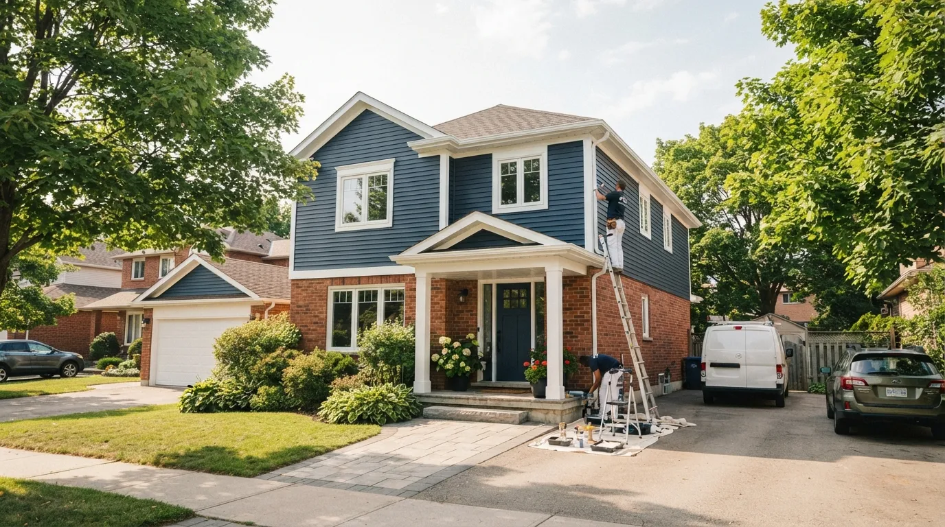 Full exterior repaint and trim restoration in Mississauga